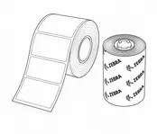 Label, white, 76x51mm, 1,370 pcs, tape #1